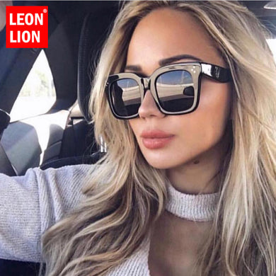 LeonLion 2023 Square  Sunglasses Women Brand Designer Glasses Man/Women Classic Vintage UV400 Outdoor Oculos De Sol