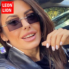 Load image into Gallery viewer, LeonLion 2023 Square Rimless Sunglasses Women/Men Vintage Glasses Women  Designer Eyeglasses Women Gafas De Sol Hombre