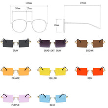 Load image into Gallery viewer, LeonLion 2023 Square Rimless Sunglasses Women/Men Vintage Glasses Women  Designer Eyeglasses Women Gafas De Sol Hombre