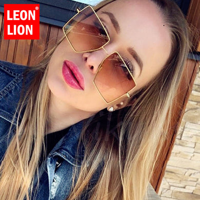 LeonLion 2023 Square Sunglasses Women Designer Sun Glasses For Women/Men  Glasses Women Brand Oculos De Sol Feminino