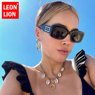 LeonLion 2023 Square Sunglasses Women Vintage Brand Eyewear Women/Men Rectangle Glasses Women Black Gafas De Sol Para Hombre