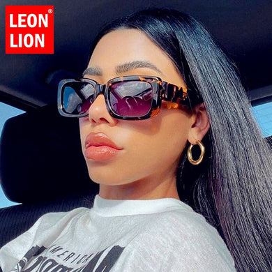LeonLion 2023 Square Sunglasses Women Vintage  Brand Eyeglasses Women/Men Gradient Eyewear Women/Men Small Oculos De Sol