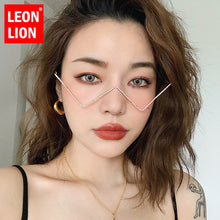 Load image into Gallery viewer, LeonLion 2023 Triangle Glasses Frame Women  Retro Eyewear Frames Women/Men Cateye Eyeglasses Women Vintage Oculos De Sol