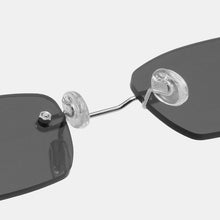 Load image into Gallery viewer, LeonLion 2023 Unique Punk Sunglasses Women Rimless Cat Eye Glasses Women/Men Candy Color Triangle Eyeglasses Men Small Shades