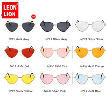 Load image into Gallery viewer, LeonLion 2023 Vintage Cateye Sunglasses Women  Alloy Mirror Eyeglasses Outdoor Street Beat Oculos De Sol Gafas UV400