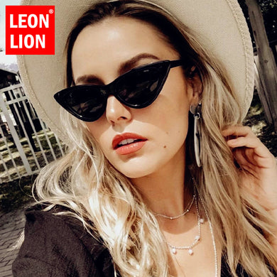 LeonLion 2023 Vintage Cateye Sunglasses Women  Brand Eyeglasses Woman Retro Glasses For Women/Men Small Oculos Feminino