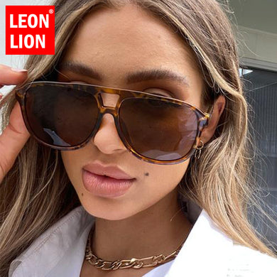 LeonLion 2023 Vintage Oversized Sunglasses Women Brand Designer Eyewear for Women/Men Vintage Glasses Women  Oculos De Sol