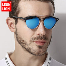 Carica l'immagine nel visualizzatore di Gallery, LeonLion 2023 Vintage Round Sunglasses Men Polarized  Retro Glasses Driving Mirror Lunette De Soleil Homme UV400