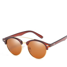 Carica l'immagine nel visualizzatore di Gallery, LeonLion 2023 Vintage Round Sunglasses Men Polarized  Retro Glasses Driving Mirror Lunette De Soleil Homme UV400
