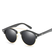 Carica l'immagine nel visualizzatore di Gallery, LeonLion 2023 Vintage Round Sunglasses Men Polarized  Retro Glasses Driving Mirror Lunette De Soleil Homme UV400