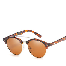 Carica l'immagine nel visualizzatore di Gallery, LeonLion 2023 Vintage Round Sunglasses Men Polarized  Retro Glasses Driving Mirror Lunette De Soleil Homme UV400