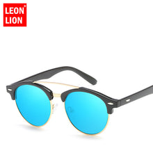 Carica l'immagine nel visualizzatore di Gallery, LeonLion 2023 Vintage Round Sunglasses Men Polarized  Retro Glasses Driving Mirror Lunette De Soleil Homme UV400