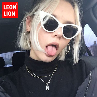 LeonLion 2023 Vintage Two Sizes Cat Eye Sunglasses Women Brand Designer Leopard Sun Glasses Men Outdoor Oculos De Sol Feminino