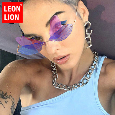 LeonLion 2023 Women Sunglasses Wing Frame Sunglasses Women Glasses Brand Designer Sun Glasses Women Party Gafas De Mujer