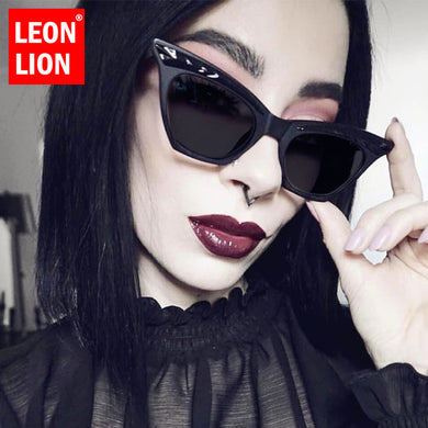 LeonLion 2023 Cateye Sunglasses Women Brand Designer Eyewear Women/Men Small Vintage Glasses Women Cat Eye Lentes De Sol Mujer