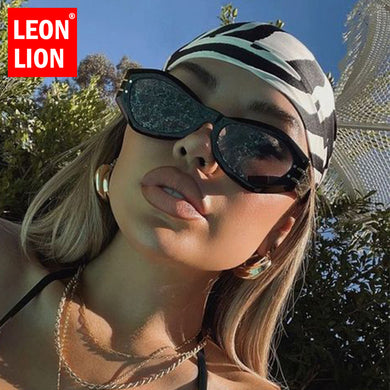 LeonLion 2023 Cateye Vintage Women Sunglasses Small Retro Glasses Women/Men Leopard Eyeglasses Women Brand Gafas De Sol Mujer