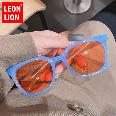 LeonLion 2023 Cateye Women Sunglasses Square Temperament Sun Glasses for Women Jelly Shades for Women Vintage Gafas De Sol Mujer