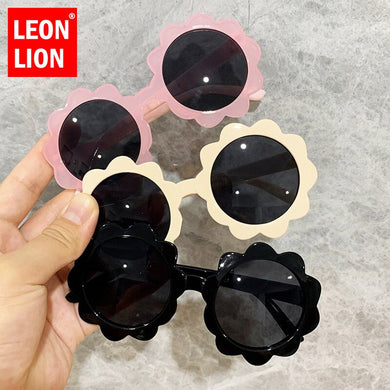 LeonLion 2023 Children Glasses Cute Baby Sunglasses for Girls/Boys Flower Eyeglasses Female Cartoon Toy Gafas De Sol Mujer UV400