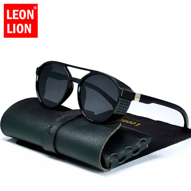 LeonLion 2023 Classic Punk Sunglasses Men Brand Designer Sunglasses Men Vintage Glasses for Men Punk Oculos De Sol Gafas UV400