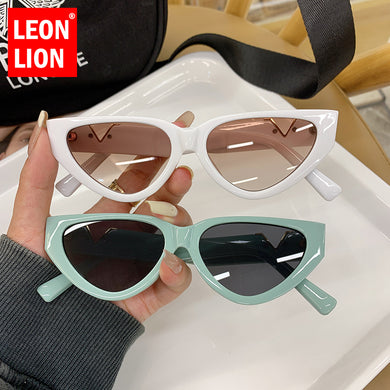 LeonLion 2023 Cateye Sunglasses Women  Brand Eyewear Women/Men Vintage Sun Glasses Cat Eye Lentes De Sol Mujer