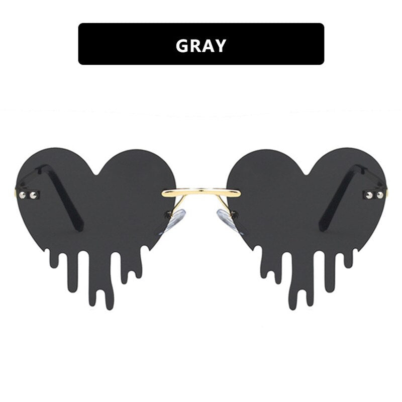 LeonLion 2023 Heart Retro Sunglasses Women Brand Designer Glasses For Women/Men Funny Eyewear Women Mirror Oculos De Sol Gafas