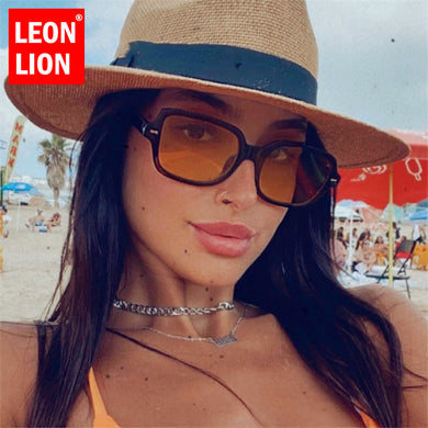 LeonLion 2023  Sunglasses Women Vintage Square Eyeglasses Women/Men  Glasses Women  Gafas De Sol Mujer