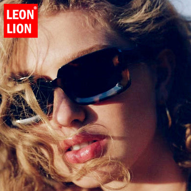 LeonLion 2023 Leopard Retro Sunglasses Women Square Eyewear Women/Men  Brand Glasses Women Vintage Gafas De Sol Mujer