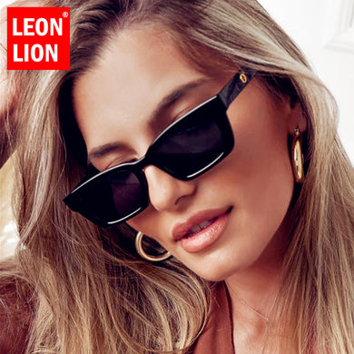 LeonLion 2023 Rectangle Retro Sunglasses Women Vintage Glasses Women/Men  Eyewear Women Brand Designer Gafas De Sol Mujer