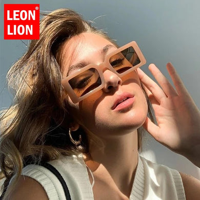 LeonLion 2023 Rectangle Sunglasses Women  Brand Retro Eyewear for Women/Men Vintage Eyeglasses Women Square Oculos De Sol