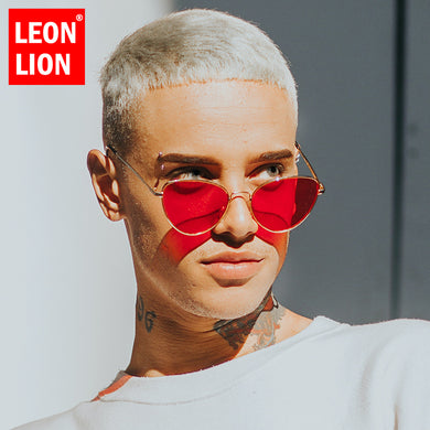 LeonLion 2023 Retro Cateye Sunglasses Men Cat Eye Glasses Men/Women Vintage Eyeglasses Female Ladies Gafas De Sol Mujer UV400
