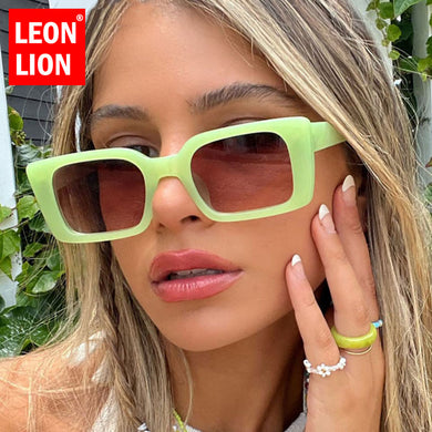 LeonLion 2023 Retro Rectangle Sunglasses Women 2023 Vintage Candy Colors Glasses for Women/Men  Brand Eyewear Women UV400