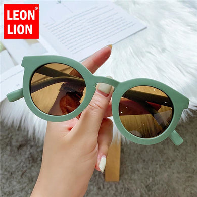 LeonLion 2023 Retro Round Sunglasses Women Vintage Trending Jelly Candy Color Shades UV400 Classic Men Grey Tea Sun Glasses