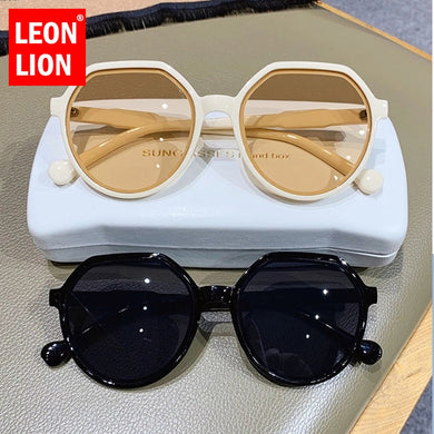 LeonLion 2023 Round Sunglasses Women Brand Designer Eyeglasses Women/Men  Vintage Glasses Shades for Women  UV400