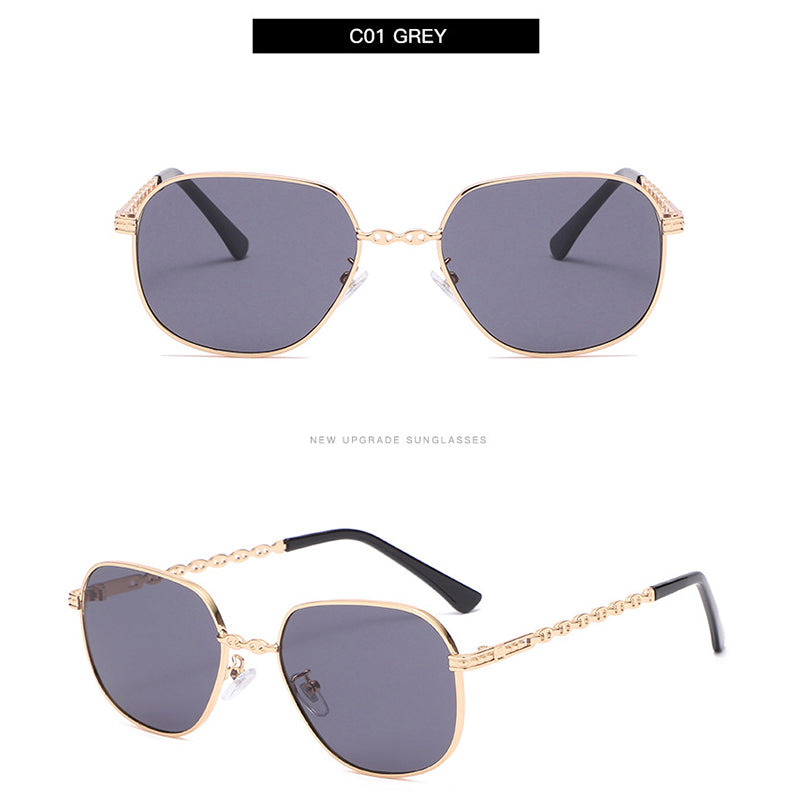 LeonLion 2023 Small Square Sunglasses Women Metal  Eyewear Women  Sun Glasses UV400 Mirror Gafas De Sol Mujer