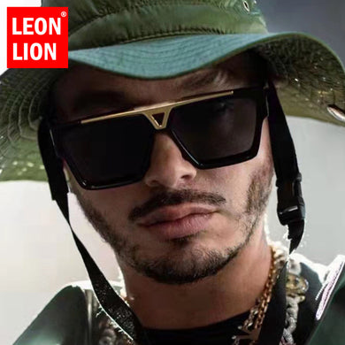 LeonLion 2023 Square Sunglasses Men Brand Designer Eyewear Men/Women Oversized Glasses Men Retro Gafas De Sol Para Hombre UV400