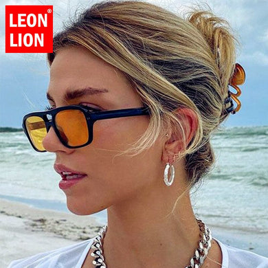 LeonLion 2023 Vintage Sunglasses Women Double Beam Glasses Women/Men  Brand Eyewear Women UV400 Gafas De Sol Hombre