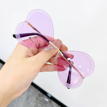 Load image into Gallery viewer, LeonLion Butterfly Rimless Sunglasses Women Retro Trend Love Heart-shaped Sunglasses Personality Metal Punk Glasses Women UV400