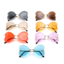 Load image into Gallery viewer, LeonLion Butterfly Rimless Sunglasses Women Retro Trend Love Heart-shaped Sunglasses Personality Metal Punk Glasses Women UV400