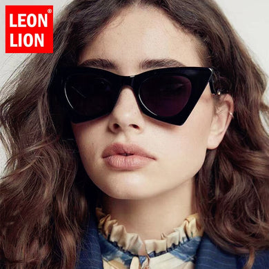 LeonLion Cat Eye Occhiali da donna Occhiali da sole di marca Trend 2023 Piccolo nero Vintage Trasparente Montature per occhiali Donna UV400 Oculos 