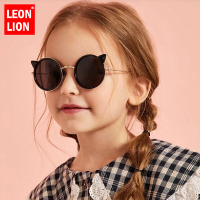 LeonLion Cat Eye Sunglasses Children Cute Children Sunglasses Vintage Glasses for Child Vintage Oculos De Sol Feminino