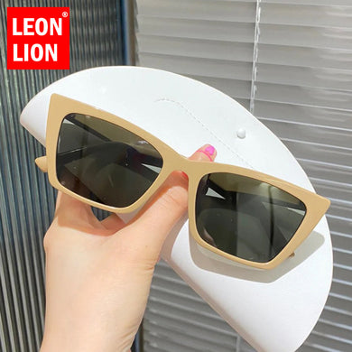 LeonLion Cateye Retro Sunglasses Women Oversized Eyewear for Women/Men Vintage Sun Glasses Women Mirror Gafas De Sol Mujer 2023
