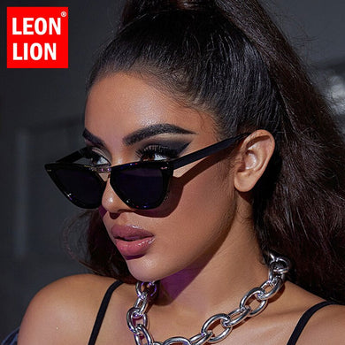 LeonLion Cateye Retro Sunglasses Women Vintage Glasses for Women/Men Oversized Eyewear Women  Brand Gafas De Sol Mujer