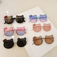 Load image into Gallery viewer, LeonLion Cute Cat Kids Sunglasses 2023 Eyeglasses Boys/Girls Bow Glasses Baby Lovely  Brand Lentes De Sol Mujer UV400