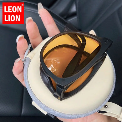 LeonLion Ins Folding Sunglasses Women Vintage Eyewear for Women/Men  Polarized Glasses Women Designer Lentes De Sol Mujer