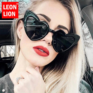LeonLion Love Heart Sunglasses Women  Eyeglasses Vintage Metal Hinge Glasses Women Retro Eyewear Shades For Women