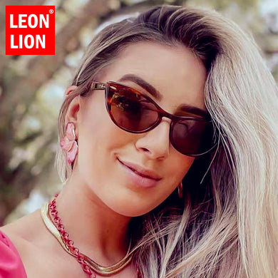 LeonLion Cateye Sunglasses Women 2023  Retro Sunglasses Women Vintage Glasses For Women Mirror Oculos De Sol Feminino