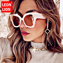 Load image into Gallery viewer, LeonLion Oversized Cateye Sunglasses Women 2023  Brand Eyewear Graident Elegant Sun Glasses Female Square Black Shades