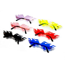 Load image into Gallery viewer, LeonLion Oversized Fire Sunglasses Women Wave Flame Glasses Women/Men Oversized Rimless Eyewear  Punk Gafas De Sol Mujer