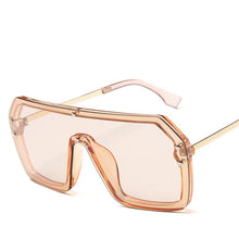 Load image into Gallery viewer, LeonLion Oversized One-piece Sunglasses Women  Brand Eyeglasses Women/Men Retro Glasses Women Metal Lentes De Sol Mujer