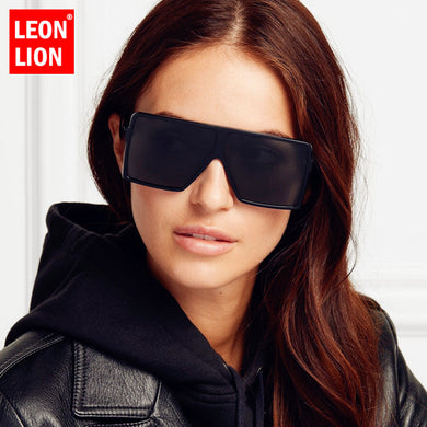 LeonLion Oversized Retro Sunglasses Women  Brand Glasses for Women/Men Vintage Eyeglasses Women Square Gafas De Sol Mujer